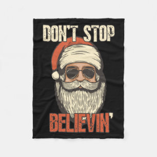 Couverture Polaire Ne cessez pas de croire au Père Noël Vintage Père