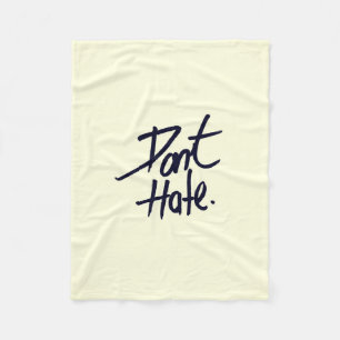 Couverture Polaire Ne détestez pas la citation noire de typographie