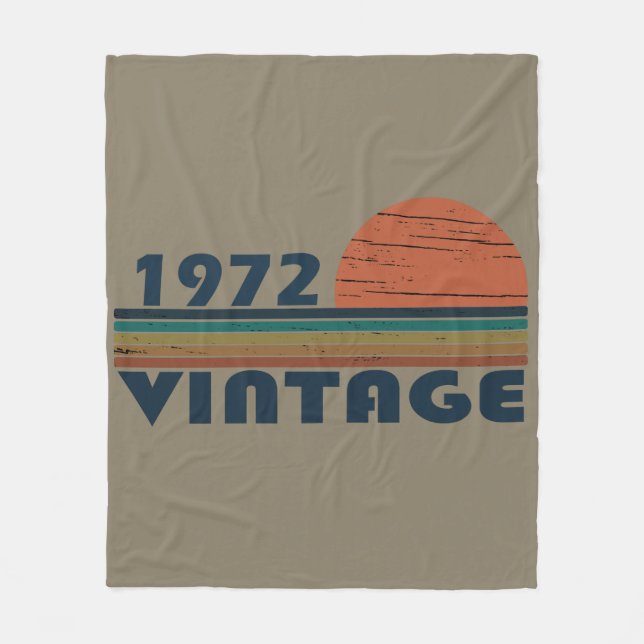 Couverture Polaire Né en 1972 cadeau d'anniversaire vintage (Devant)