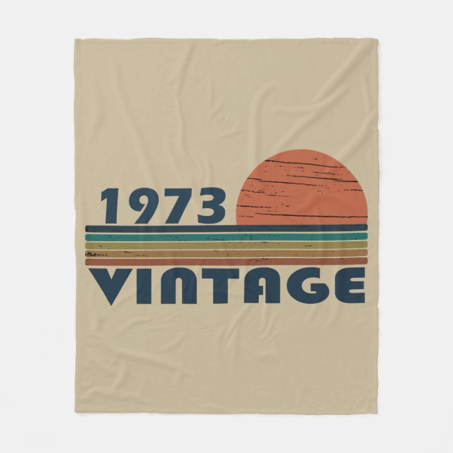 Couverture Polaire Né en 1973 cadeau d'anniversaire vintage (Devant)