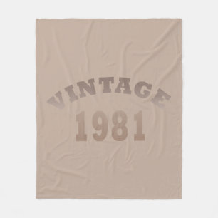 Couverture Polaire Né en 1981 anniversaire vintage