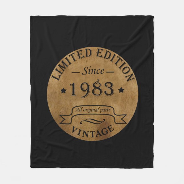 Couverture Polaire Né en 1983 cadeau d'anniversaire vintage (Devant)