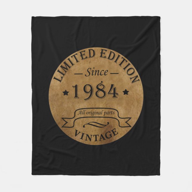 Couverture Polaire Né en 1984 anniversaire vintage (Devant)