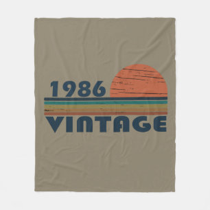 Couverture Polaire né en 1986 cadeau d'anniversaire vintage
