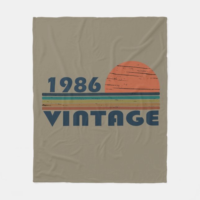 Couverture Polaire né en 1986 cadeau d'anniversaire vintage (Devant)