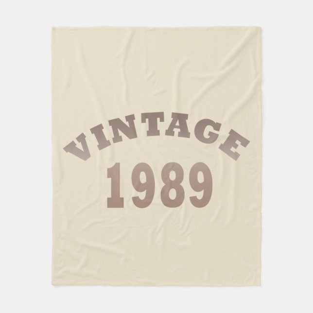 Couverture Polaire né en 1989 cadeau d'anniversaire vintage (Devant)