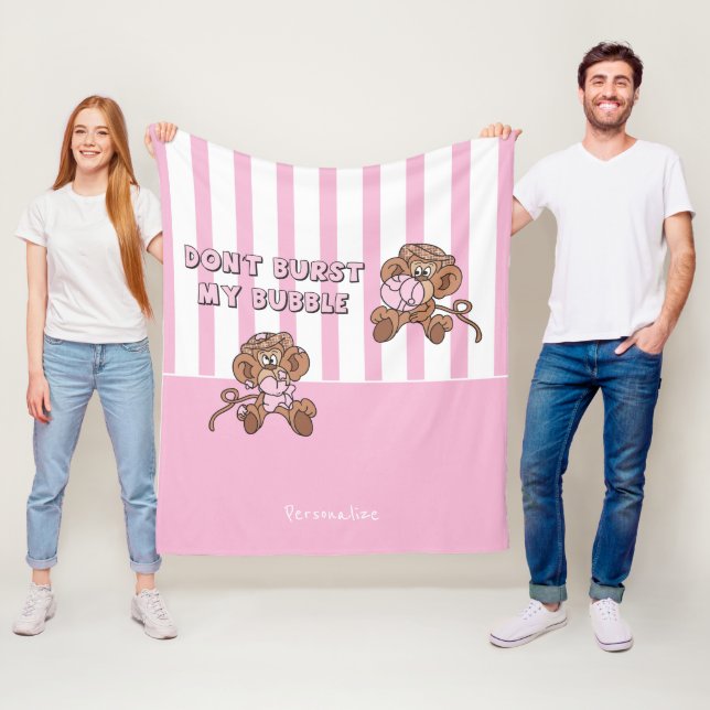 Couverture Polaire Ne pas éclater ma bulle - Singes (En situation)