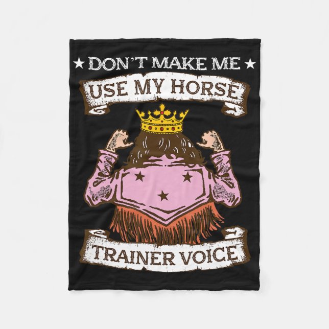 Couverture Polaire Ne Pas Me Faire Utiliser Mon Entraîneur De Cheval  (Devant)