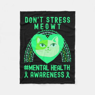 Couverture Polaire Ne pas stresser Meowt Sensibilisation à la santé m
