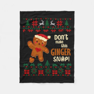 Couverture Polaire Ne rendez pas ce Noël laid de rousse aux cheveux r
