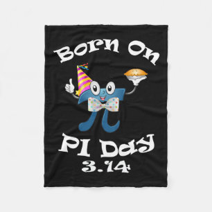 Couverture Polaire Né Sur Pi Jour 3.14 Mars 14 Anniversaire Drôle