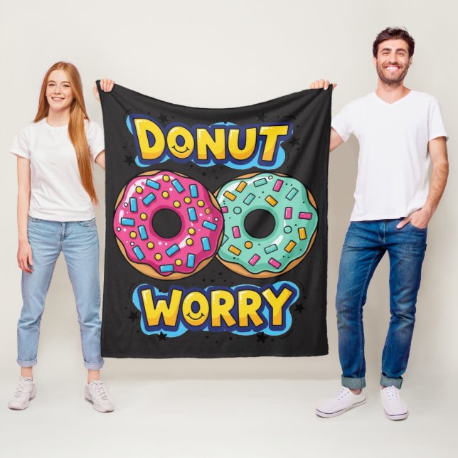 Couverture Polaire Ne T'inquiète Pas Donut (En situation)