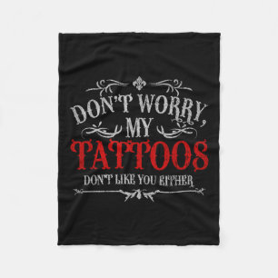 Couverture Polaire Ne Vous Inquiétez Pas Mes Tatouages Ne Vous Appréc