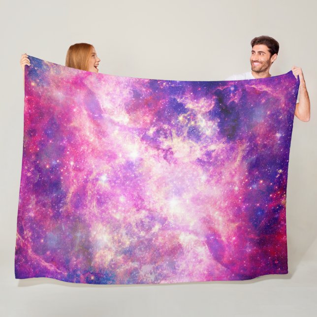 Couverture Polaire Nebula Galaxy de l'espace rose pourpre (En situation)
