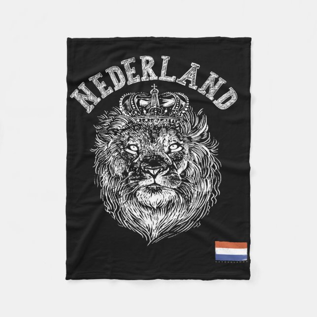 Couverture Polaire Nederland Reto Netherlands Lion Holland Dutch Men  (Devant)