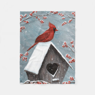 Couverture Polaire Neige hivernale du Cardinal du Nord