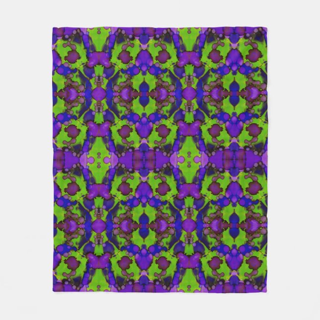 Couverture Polaire Neon Bloomstorm (Devant)