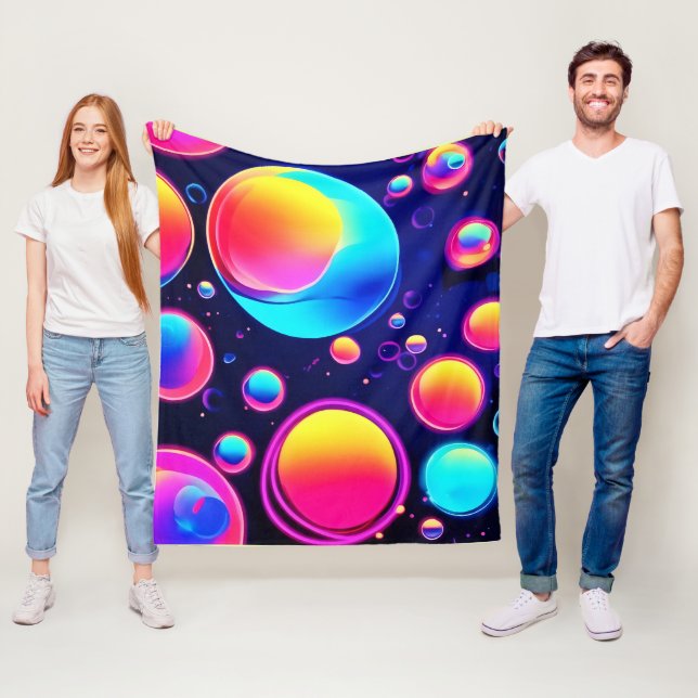 Couverture Polaire Neon Bubble Universe (En situation)
