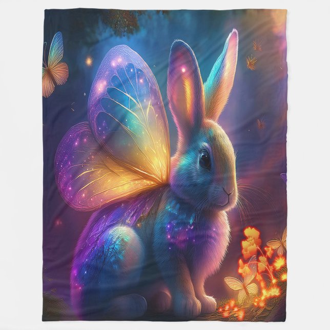 Couverture Polaire Neon Bunny (Devant)