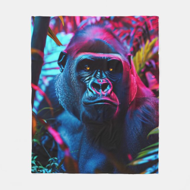 Couverture Polaire Neon Gorilla (Devant)