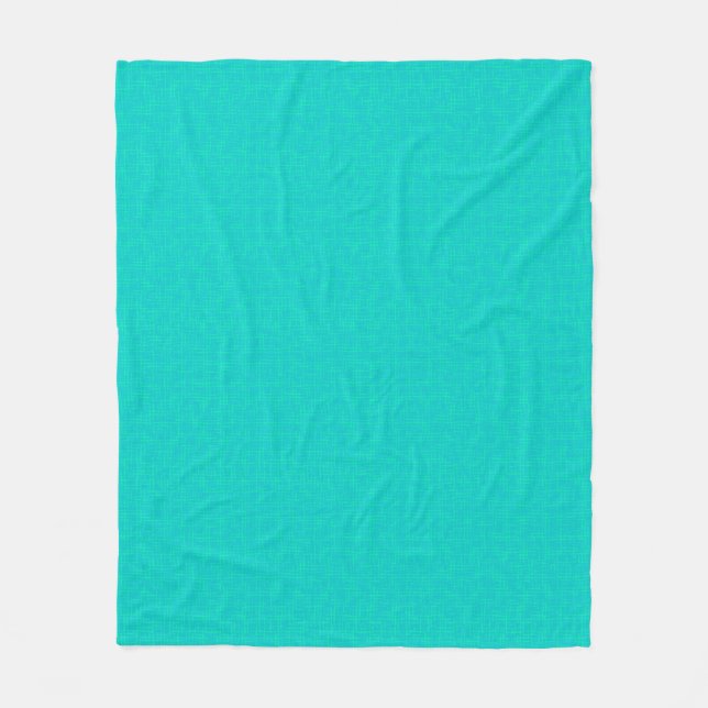 Couverture Polaire Néon turquoise texturé. (Devant)