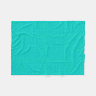 Couverture Polaire Néon turquoise texturé.