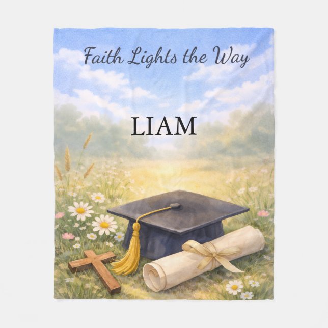 Couverture Polaire Nephew Graduation Personalized Christian Gift (Devant)