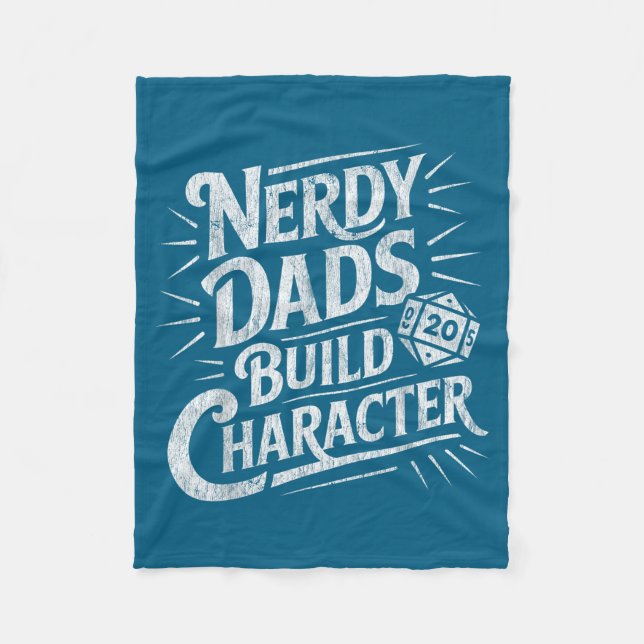 Couverture Polaire Nerdy Dads Build Character Father Humor  (Devant)