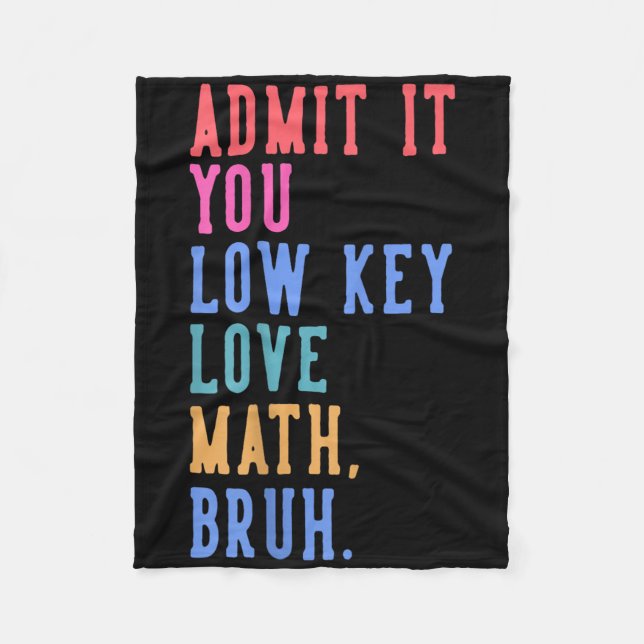 Couverture Polaire Nerdy Math Admettez-Vous Low Key Love Math Bruh Te (Devant)