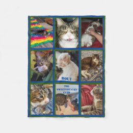 Couverture Polaire Neuf Photo Bleu Vert Bordure Gardien des animaux