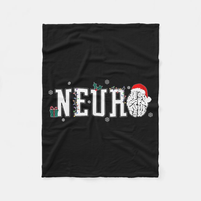 Couverture Polaire Neuro Nurse Brain Santa Hat Neuroscience Nursing C (Devant)