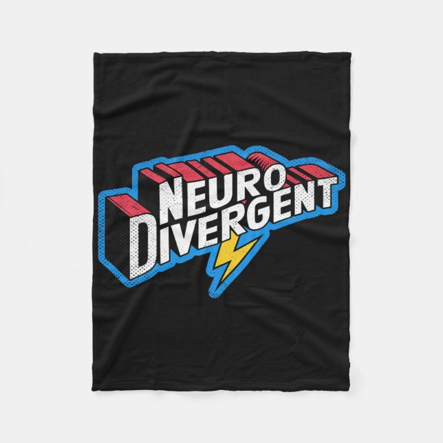 Couverture Polaire Neurodivergent Adhd Autisme Héros Asd Célébrer Neu (Devant)