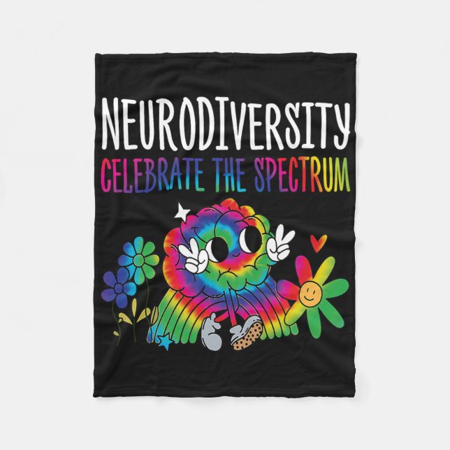 Couverture Polaire Neurodiversité Cerveau Sensibilisation Autisme TSA (Devant)