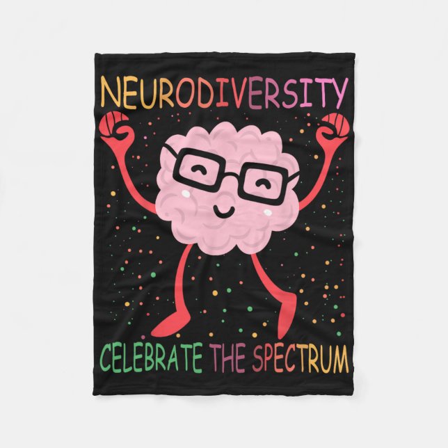Couverture Polaire Neurodiversité Sensibilisation sur l'autisme Cerve (Devant)
