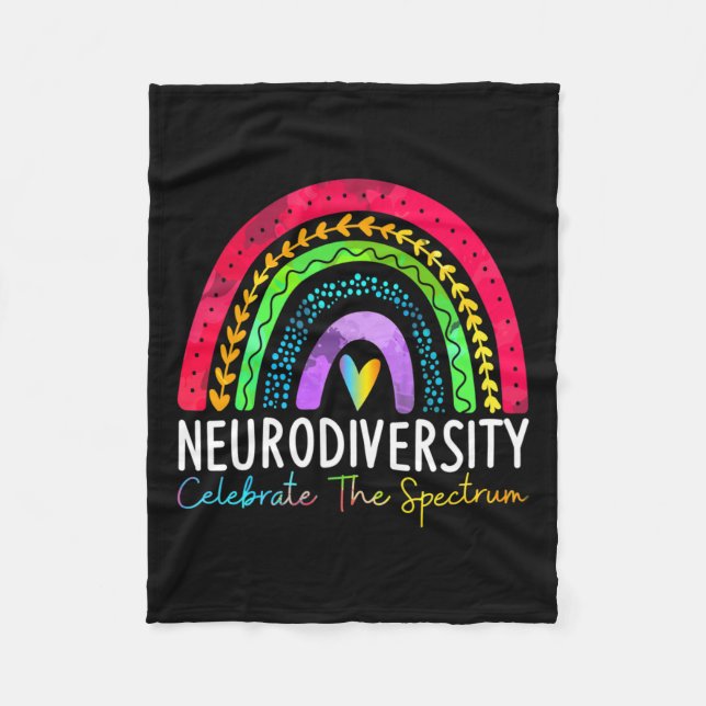 Couverture Polaire Neurodiversité Spectre de l'autisme Asd Adhd Rainb (Devant)