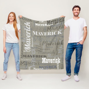Couverture Polaire Neutraux modernes Nom long Motif répétitif