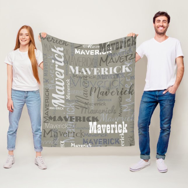 Couverture Polaire Neutraux modernes Nom long Motif répétitif (En situation)