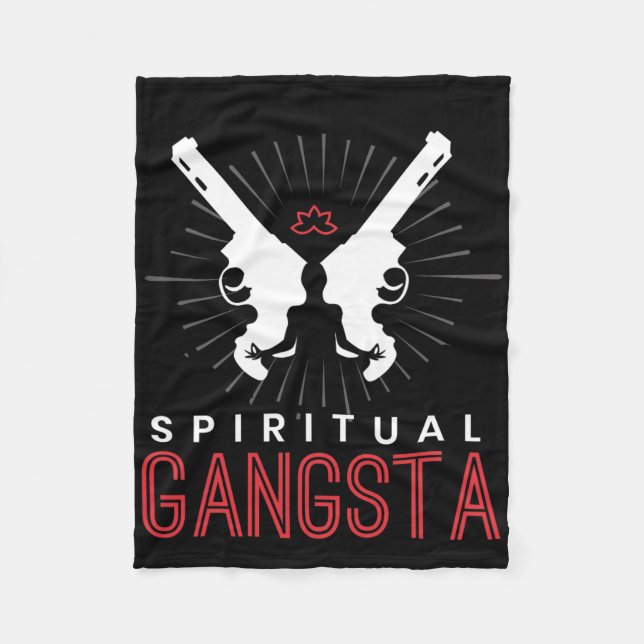 Couverture Polaire New Age Sritual Srituality Yoga Gangster Enlighten (Devant)