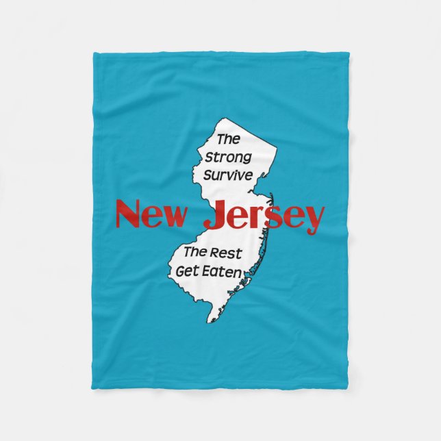 Couverture Polaire New Jersey La forte survie personnalisée (Devant)