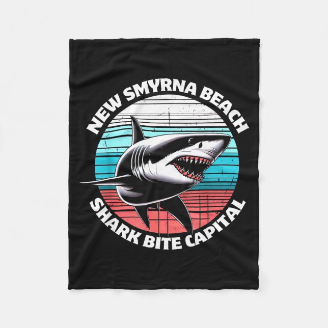 Couverture Polaire New Smyrna Beach_ Shark Bite Catal Graphic  (Devant)