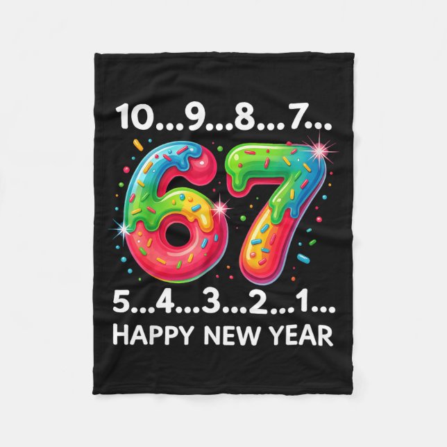Couverture Polaire New Year 67 Candy Countdown Funny Happy New Year 2 (Devant)