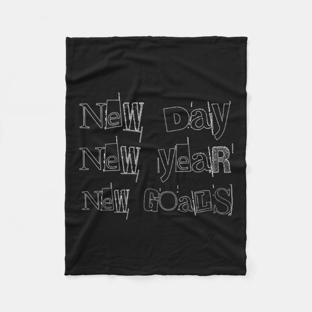 Couverture Polaire New Year, New Day, Goals Motivation For Dad, Men A (Devant)