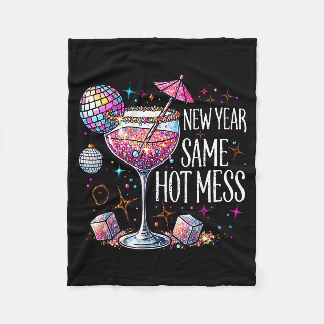 Couverture Polaire New Year Same Hot Mess Martini Tail New Year Women (Devant)
