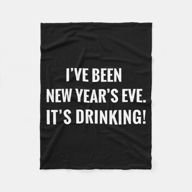Couverture Polaire New Year's Party Gift Funny Drinking Tipsy Celebra (Devant)