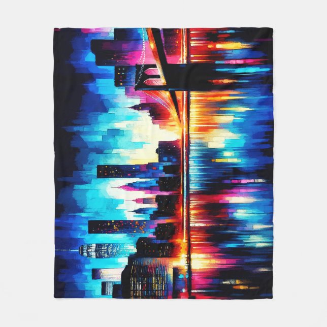 Couverture Polaire New York City Abstrait 1103 (Devant)