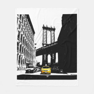 Couverture Polaire New York City Nyc Yellow Taxi Pop Art