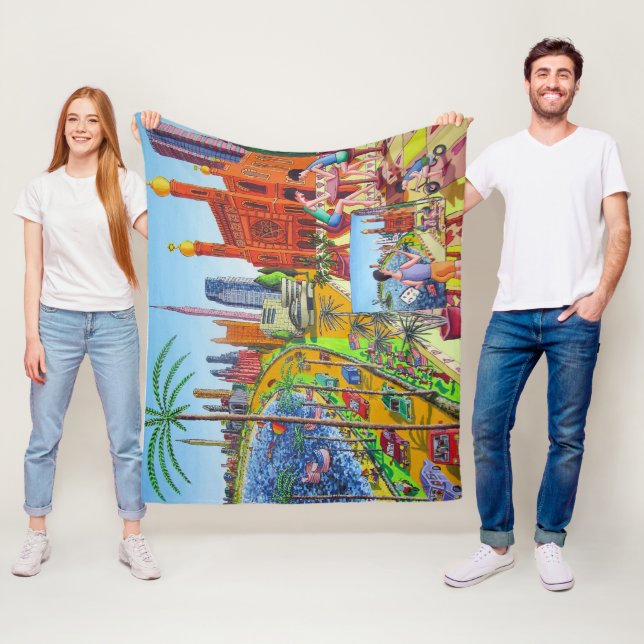 Couverture Polaire New York City Painting (En situation)