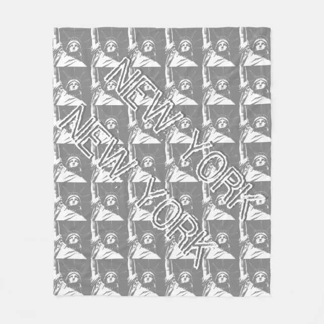 Couverture Polaire New York Souvenir Blanket Statue de la Liberté Déc (Devant)