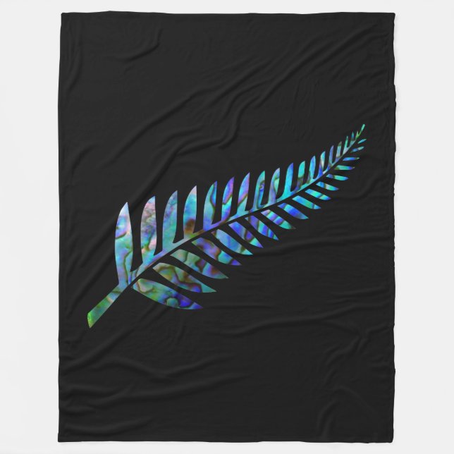 COUVERTURE POLAIRE NEW ZEALAND FERN SIMPLE PAUA (Devant)