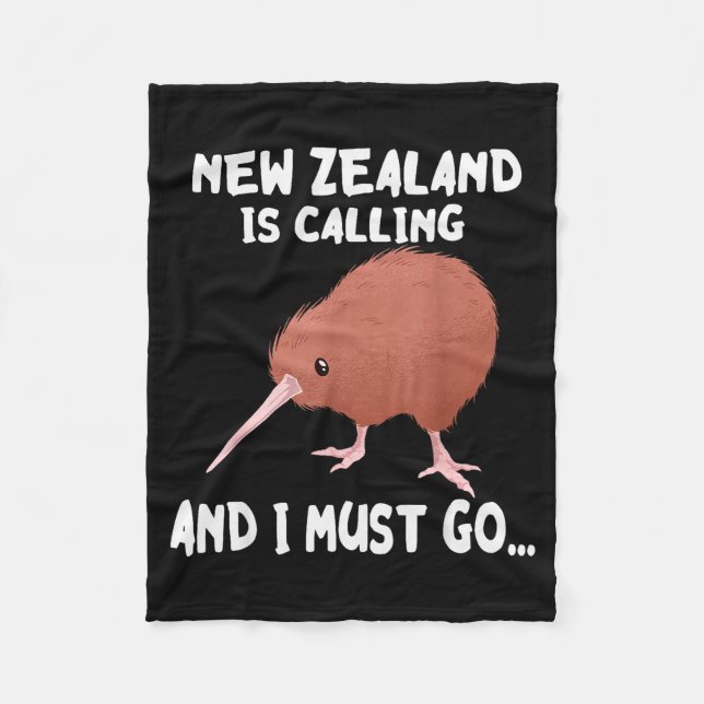 Couverture Polaire New Zealand Is Calling Kiwi Bird Wildlife Animal  (Devant)